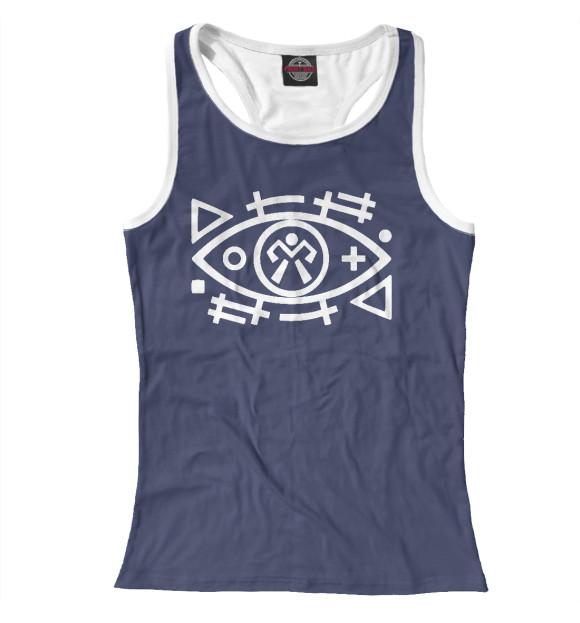 Женская майка-борцовка с изображением Химера цвета Белый