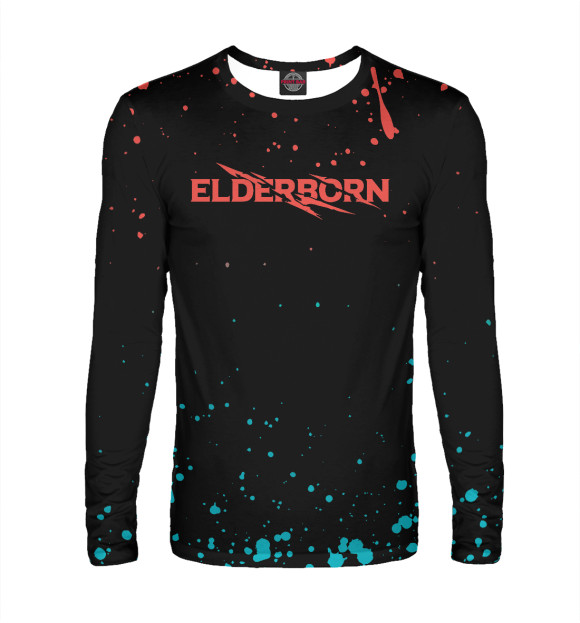 Мужской лонгслив с изображением ELDERBORN цвета Белый