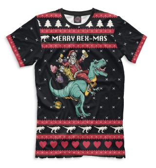 Мужская футболка Merry rex-mas