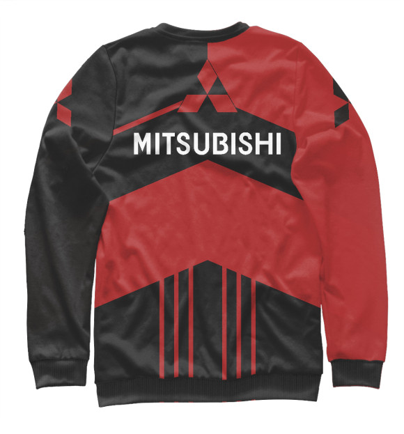 Свитшот для девочек с изображением Mitsubishi цвета Белый