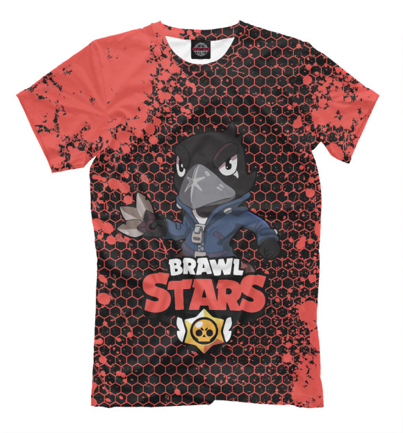 Мужская футболка с изображением Brawl Stars Crow цвета Белый