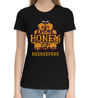 Хлопковая футболка для девочек Honey