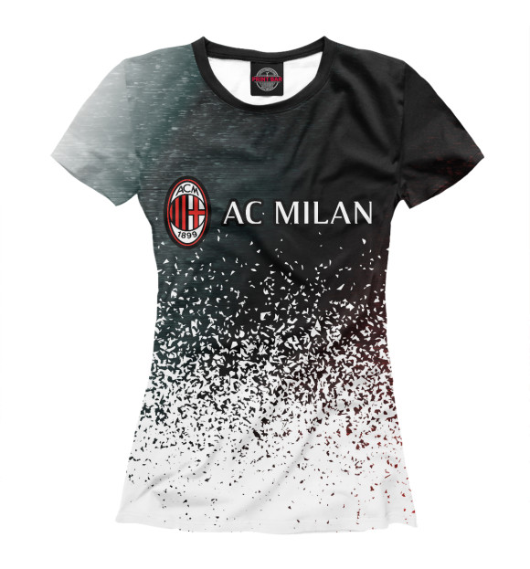 Футболка для девочек с изображением AC Milan / Милан цвета Белый