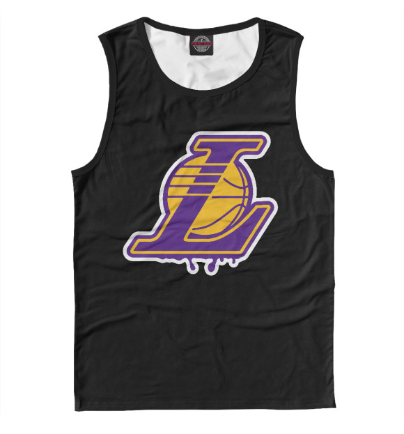 Мужская майка с изображением Lakers цвета Белый