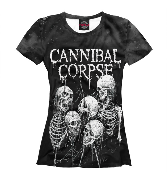 Женская футболка с изображением Cannibal Corpse цвета Белый