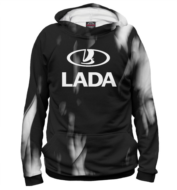 Худи для девочки с изображением Lada | Лада цвета Белый