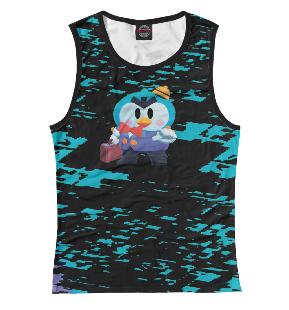 Женская майка с изображением Brawl Stars цвета Белый