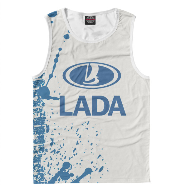 Майка для мальчика с изображением Lada цвета Белый