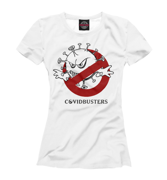 Футболка для девочек с изображением CovidBusters цвета Белый