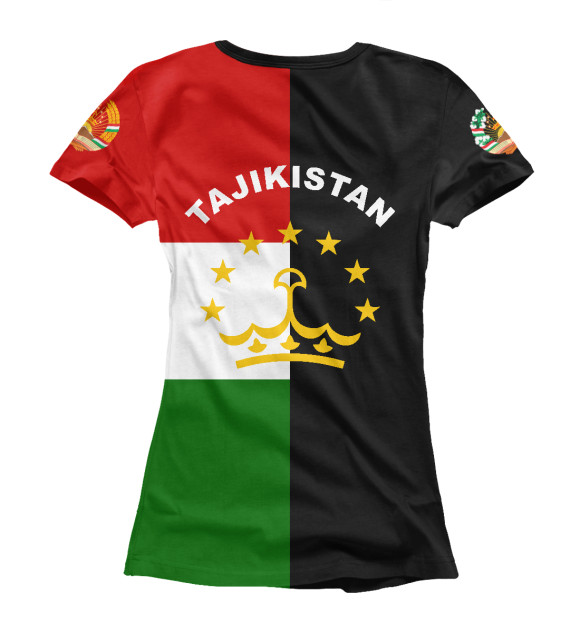 Футболка для девочек с изображением Tajikistan цвета Белый