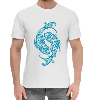 Хлопковая футболка для мальчиков Зодиак - Рыбы