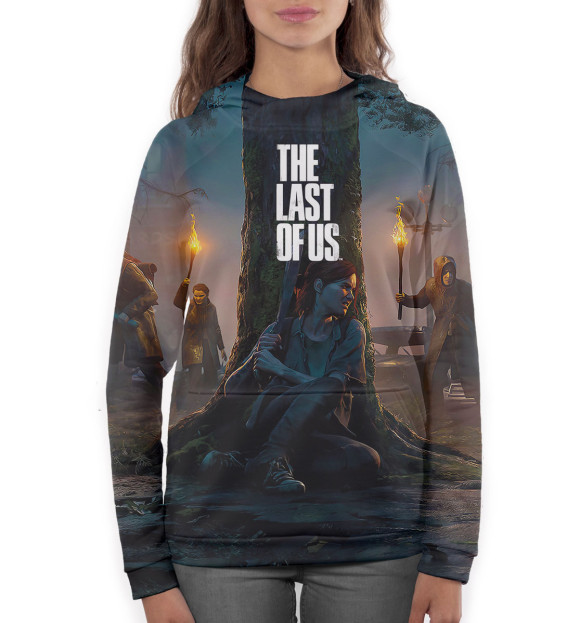 Женское худи с изображением The Last of Us цвета Белый