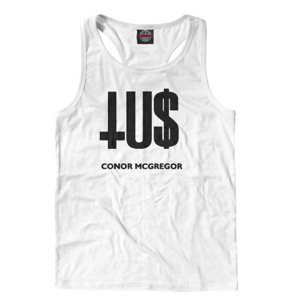 Мужская майка-борцовка с изображением Конор МакГрегор цвета Белый