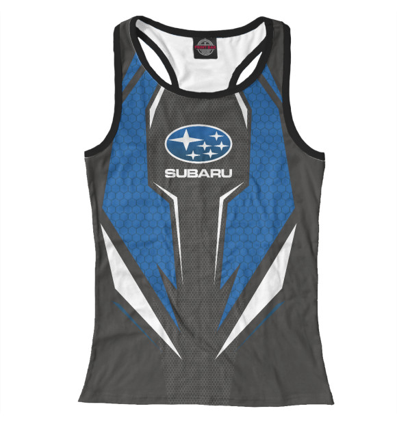 Женская майка-борцовка с изображением Subaru Driver team цвета Белый