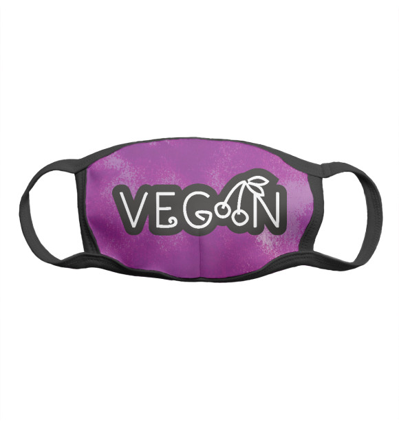 Маска тканевая с изображением Vegan Cherry цвета Белый