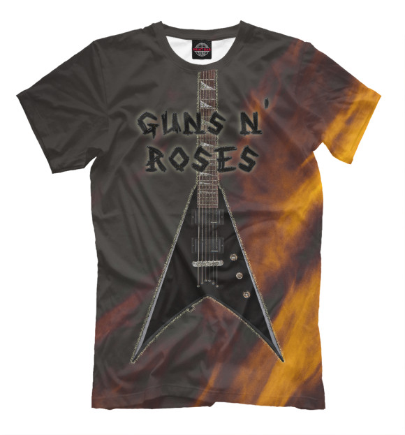 Мужская футболка с изображением Группа Guns N’ Roses цвета Белый