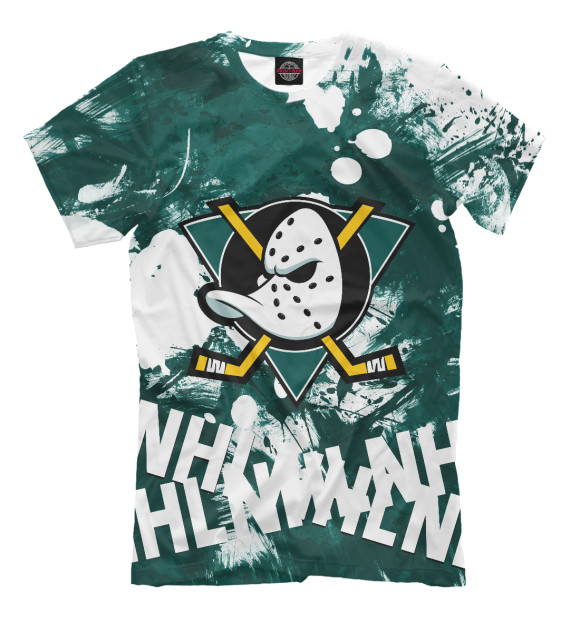Мужская футболка с изображением Anaheim Ducks цвета Белый