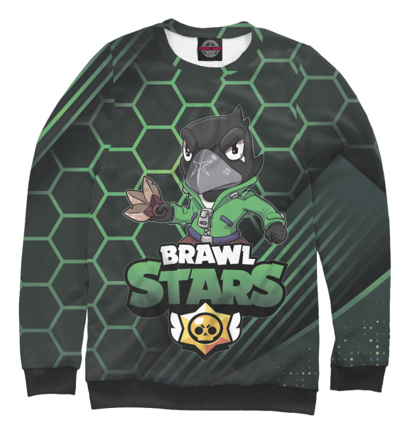 Женский свитшот с изображением Brawl Stars цвета Белый