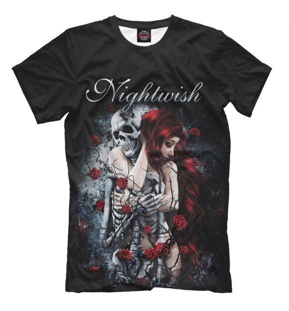 Футболка для мальчиков с изображением Nightwish цвета Белый
