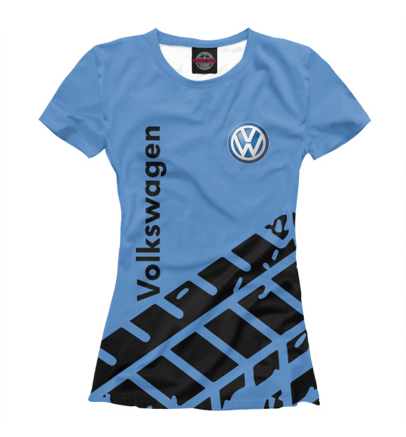 Женская футболка с изображением Volkswagen цвета Белый
