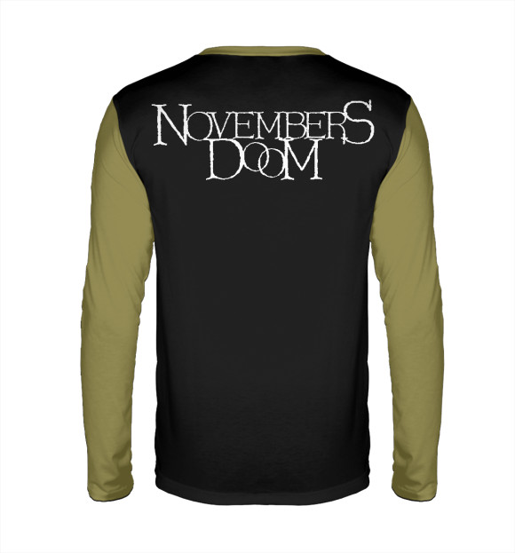 Мужской лонгслив с изображением Novembers doom цвета Белый
