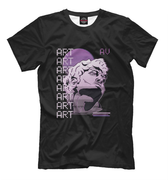 Футболка для мальчиков с изображением Vaporwave ART цвета Белый