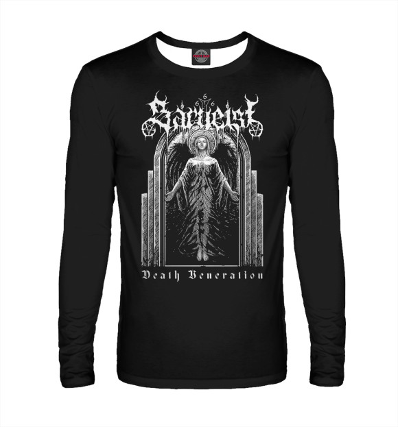 Мужской лонгслив с изображением Sargeist цвета Белый