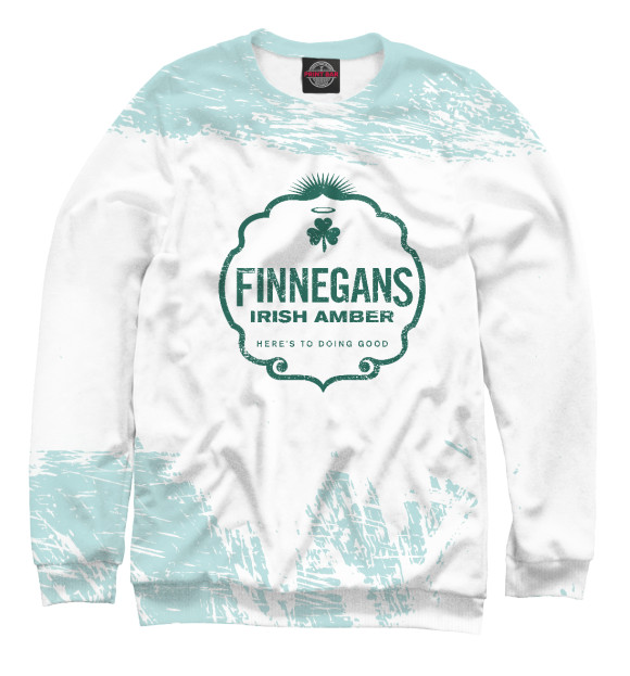 Свитшот для девочек с изображением Finnegans Irish Amber Crest цвета Белый