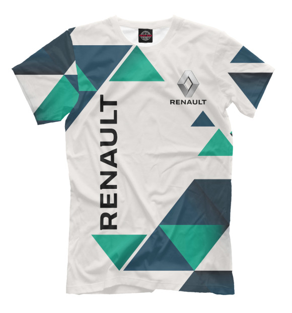 Мужская футболка с изображением RENAULT цвета Белый