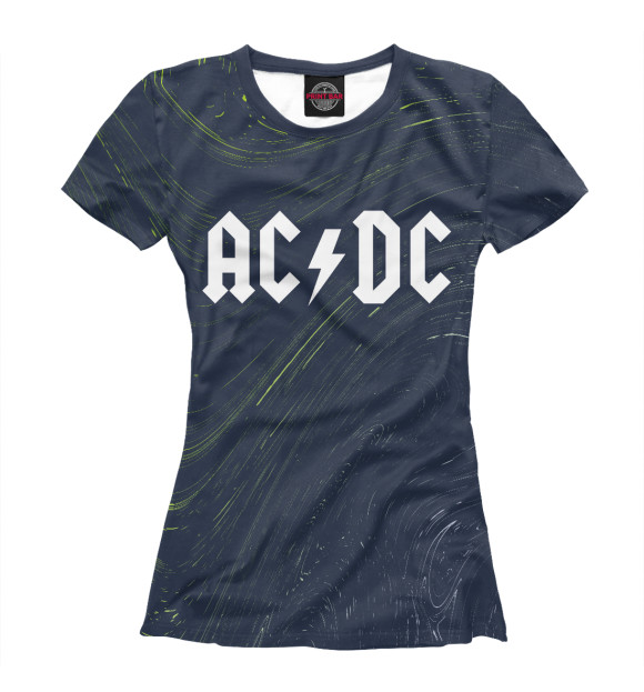 Женская футболка с изображением AC DC цвета Белый