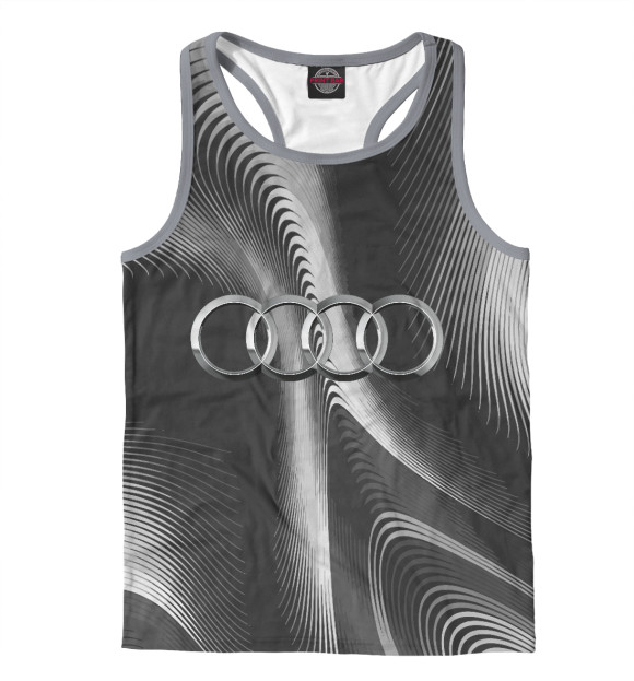 Мужская майка-борцовка с изображением Audi цвета Белый