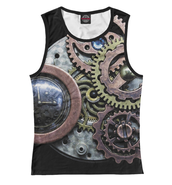 Майка для девочки с изображением Mechanical composition / Steampunk цвета Белый