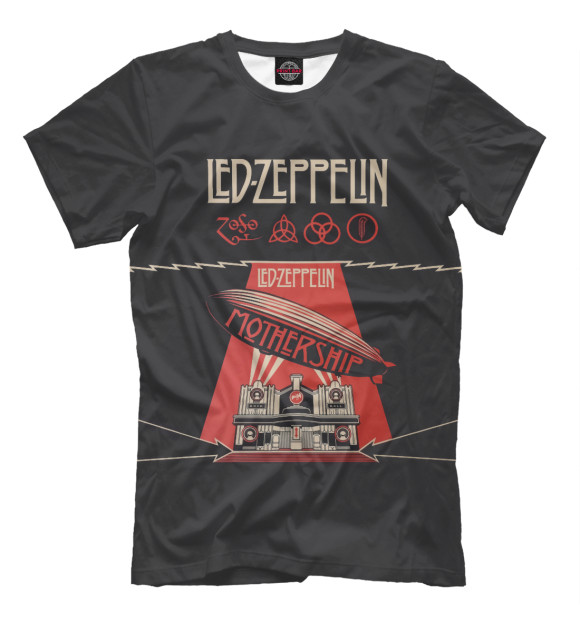 Футболка для мальчиков с изображением Led Zeppelin цвета Белый