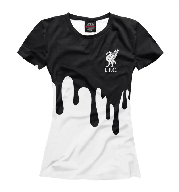 Женская футболка с изображением Liverpool F.C. цвета Белый
