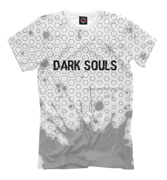 Мужская футболка с изображением Dark Souls Glitch Light цвета Белый