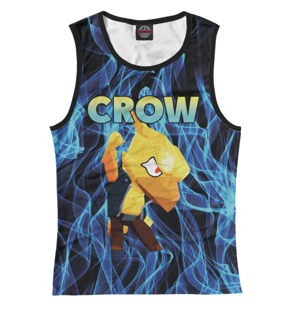 Женская майка с изображением Brawl Stars Crow \ Огонь цвета Белый