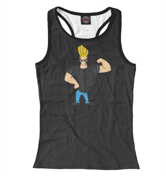 Женская майка-борцовка с изображением Bravo цвета Белый