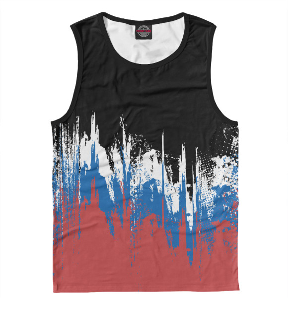 Майка для мальчика с изображением Триколор цвета Белый