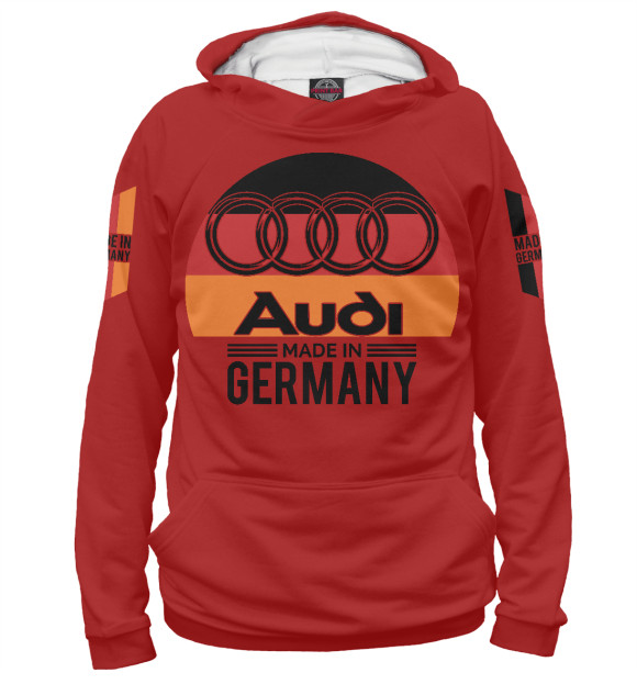 Женское худи с изображением Audi - сделано в Германии цвета Белый
