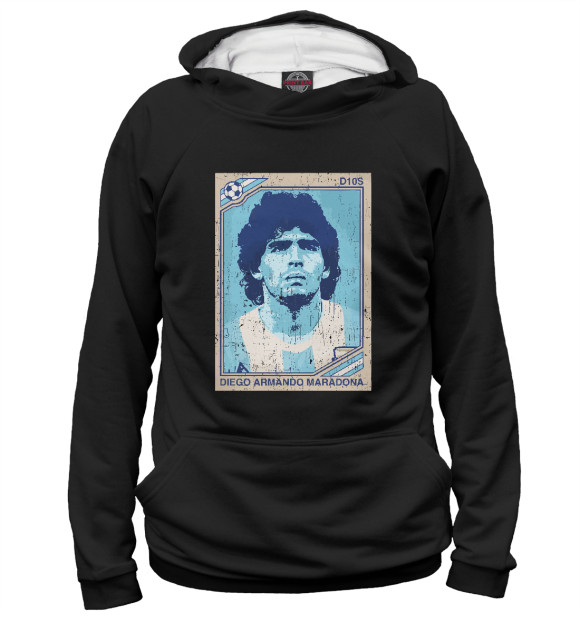 Мужское худи с изображением Maradona цвета Белый