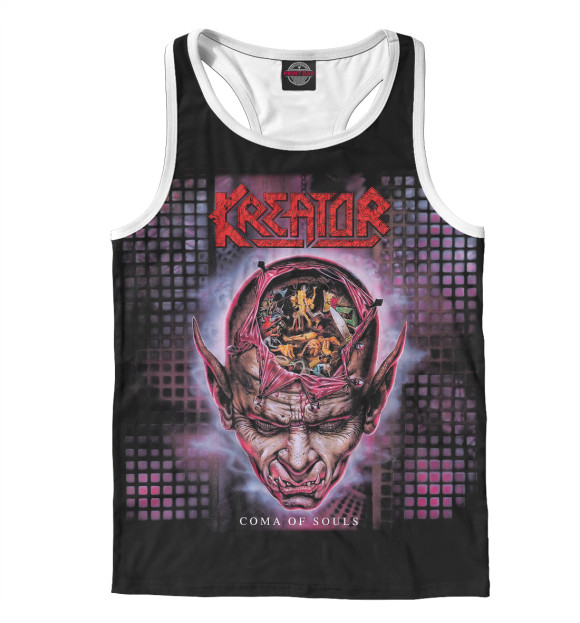 Мужская майка-борцовка с изображением Kreator цвета Белый