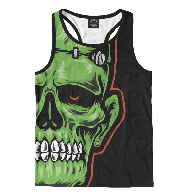 Мужская майка-борцовка с изображением Monster цвета Белый