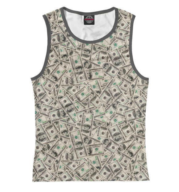 Майка для девочки с изображением Доллары цвета Белый