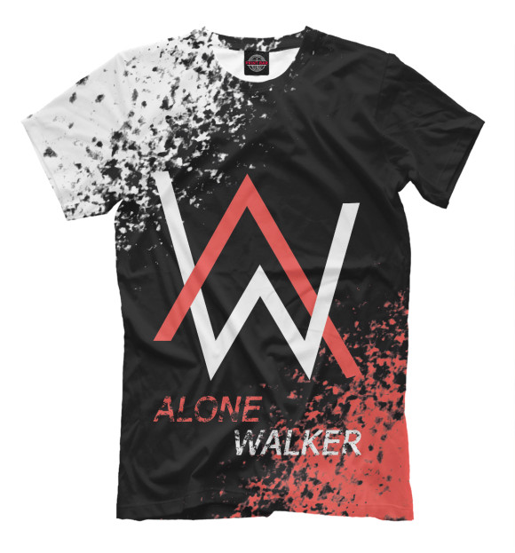 Мужская футболка с изображением Alan Walker цвета Белый