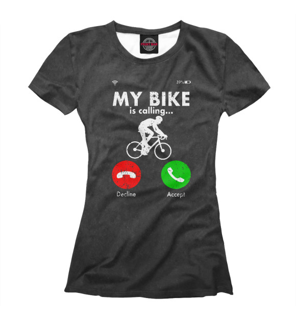 Футболка для девочек с изображением Bicycle Cyclist Funny Gift цвета Белый