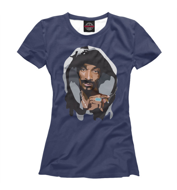 Футболка для девочек с изображением Snoop Dogg цвета Белый