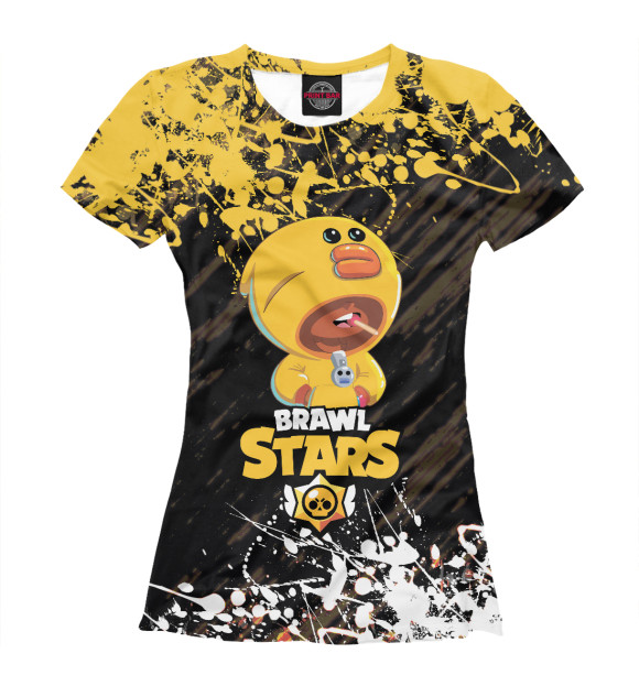 Женская футболка с изображением BRAWL STARS SALLY LEON цвета Белый
