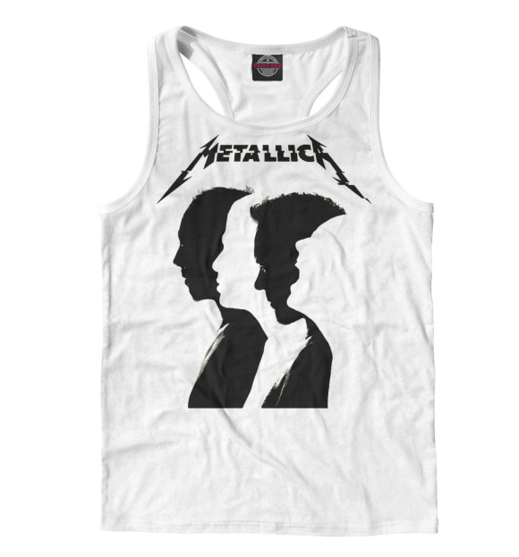 Мужская майка-борцовка с изображением Metallica цвета Белый