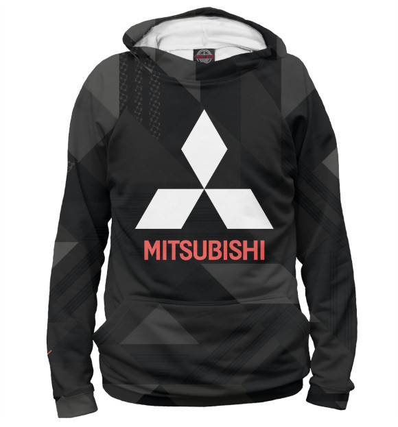 Женское худи с изображением Mitsubishi цвета Белый