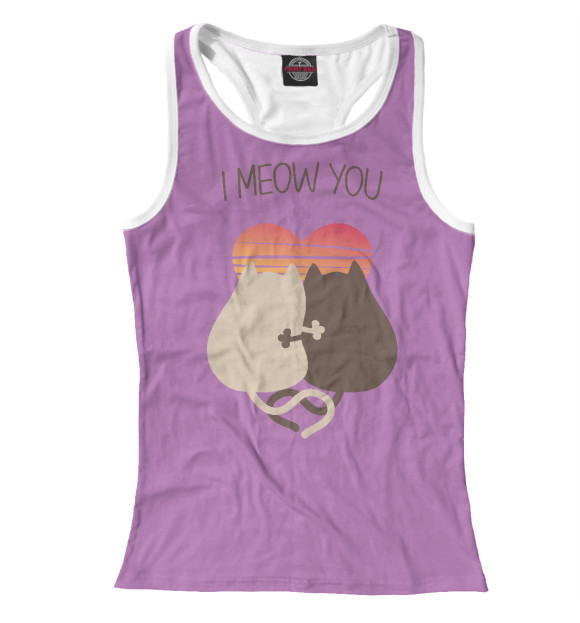 Женская майка-борцовка с изображением Признание в любви цвета Белый